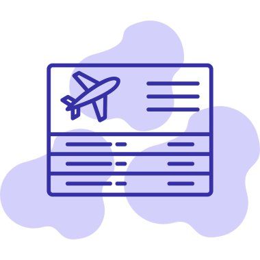 Seyahat ikonunun vektör illüstrasyonu. Ayrılışlar                   