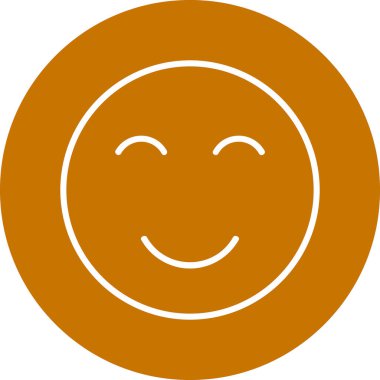 Gülümse. Web simgesi basit illüstrasyon