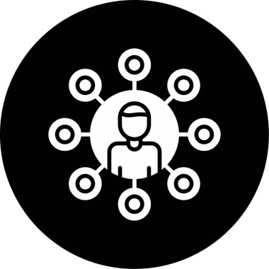 organizasyon yapı simgesi, vektör illüstrasyon basit tasarım