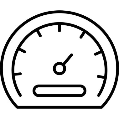 Hız göstergesi simgesi ana hat vektörü. hız göstergesi