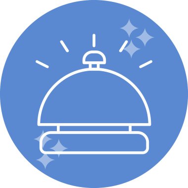Desk Bell modern simgesinin vektör çizimi            
