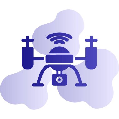 Drone simgesi vektör illüstrasyon tasarımı