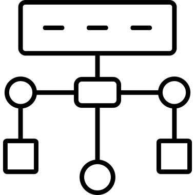Algoritma. Web simgesi basit tasarım          