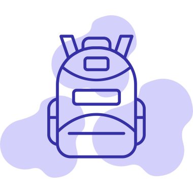 Sırt çantası. Web simgesi basit illüstrasyon