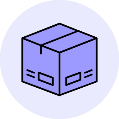 Paket, dağıtım simgesi vektör illüstrasyonu 