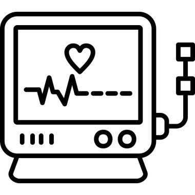 Kalp atışı izleyici simgesi ana hat biçiminde