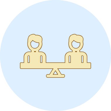 Modern Eşitlik simgesinin vektör illüstrasyonu                