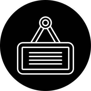 boş tabela, düz simge, vektör illüstrasyonu 