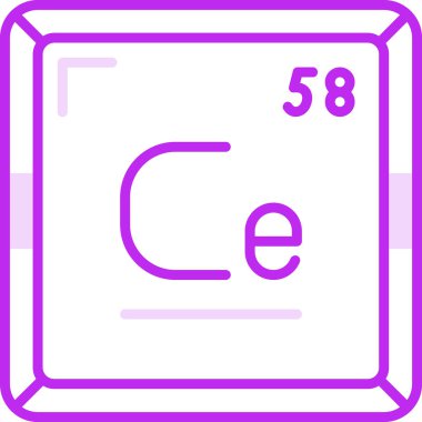 Cerium modern simgesinin vektör illüstrasyonu                      