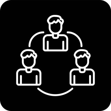 takım çalışması ikon vektör illüstrasyonu 