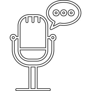 sohbet Podcast vektör illüstrasyonu