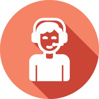 çağrı merkezi operatör simgesi illüstrasyonu 