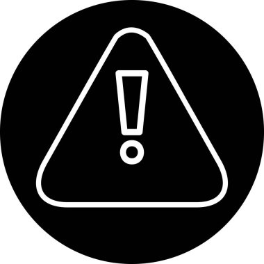 Uyarı vektör çizgisi simgesi, vektör illüstrasyonu 