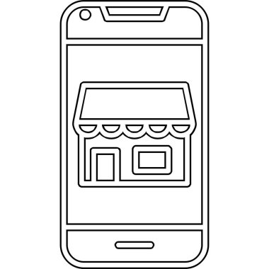 Akıllı telefon web simgesi, vektör illüstrasyonunda çevrimiçi rezervasyon