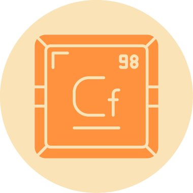 Periyodik tablo simgesinin Kaliforniya kimyasal elementi