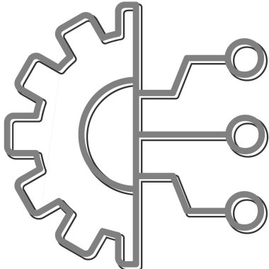 Technology flat icon, vector illustration 