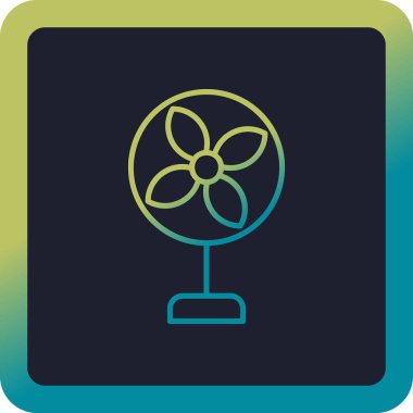 air fan simgesi, vektör illüstrasyonu basit tasarım