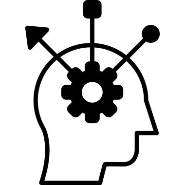 Eleştirel Düşünme Ağı simgesi, vektör illüstrasyonu