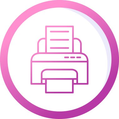 yazıcı web simgesi basit illüstrasyon 