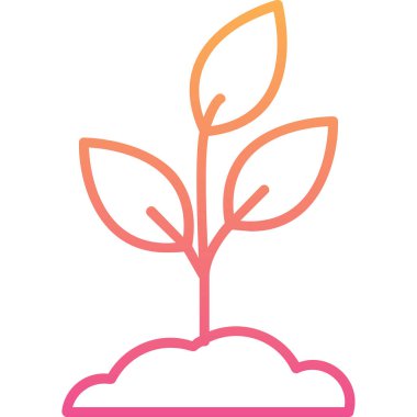 Bitki. Web simgesi basit illüstrasyon 