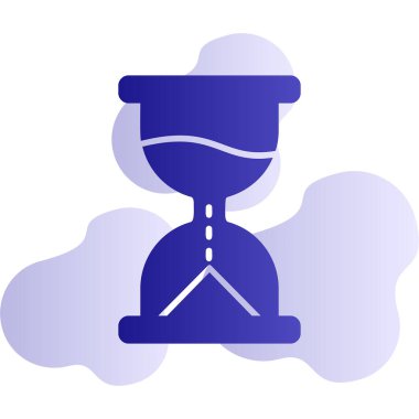 Kum saati simgesi, vektör illüstrasyonu 