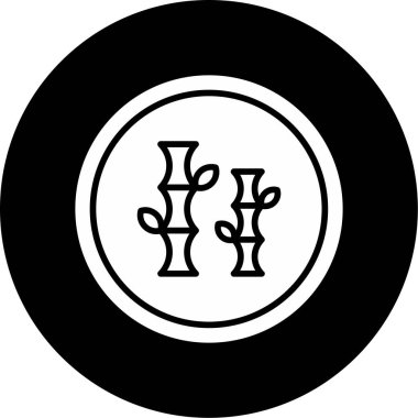 Bamboo icon, vector illustration simple design