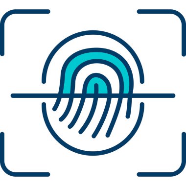 Parmak Tarayıcı Web simgesi, vektör illüstrasyonu