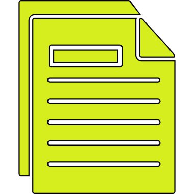 Belge. Web simgesi basit illüstrasyon