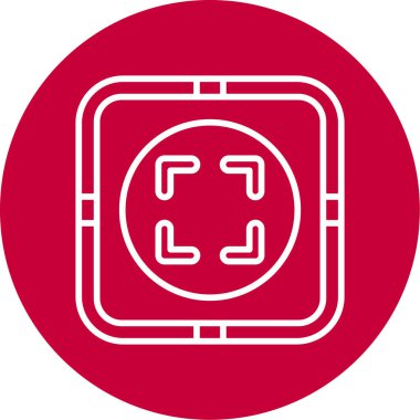 Tam Ekran simgesinin vektör illüstrasyonu        