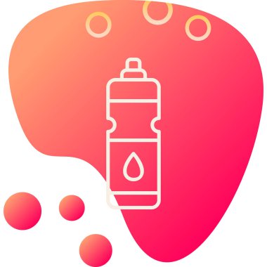 Su şişesi. Web simgesi basit illüstrasyon