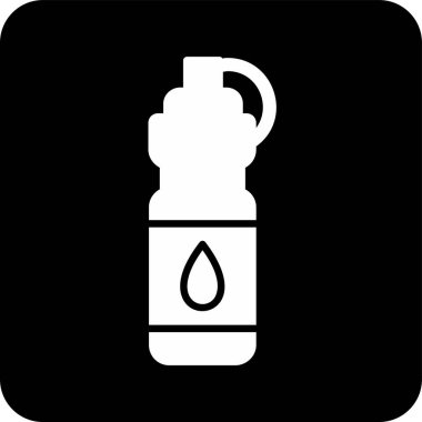 Su şişesi. Web simgesi basit illüstrasyon