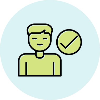 Onaylanmış Adaylar web simgesi vektör illüstrasyonu