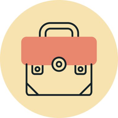 Bavul. Web simgesi basit illüstrasyon 