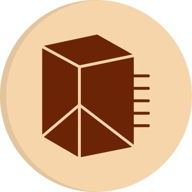 Prizma. Web simgesi basit illüstrasyon