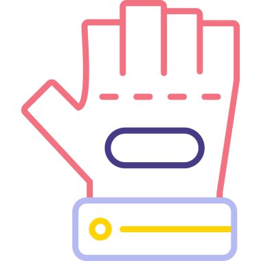 Eldiven simgesi, vektör illüstrasyonu basit tasarım