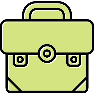 Bavul. Web simgesi basit illüstrasyon 