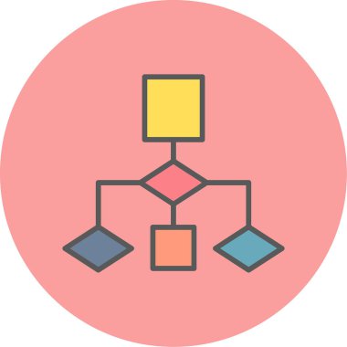 Akış Çizelgesi simgesi, vektör illüstrasyonu             