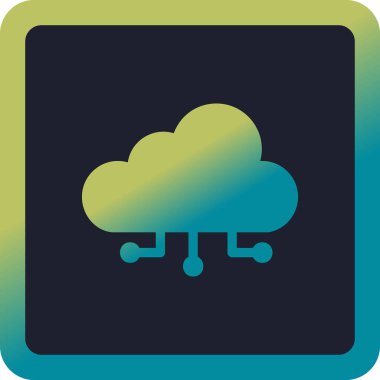 bulut hesaplama web simgesi vektör illüstrasyonu 