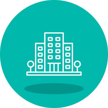 Office Building web simgesi, vektör illüstrasyonu