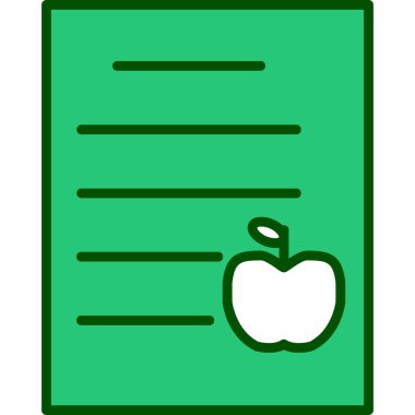 Diyet Planı Web simgesi vektör çizimi