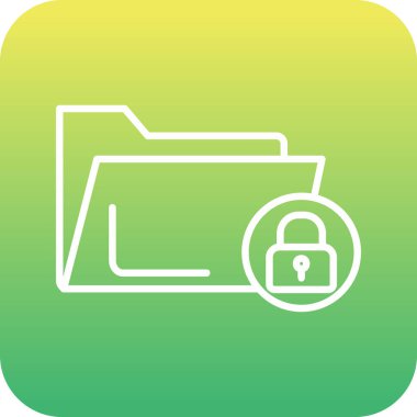 Dizin kilidi simgesi, basit illüstrasyon