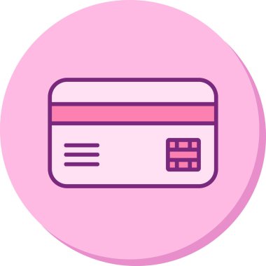 Kredi Kartı. Web simgesi basit illüstrasyon 