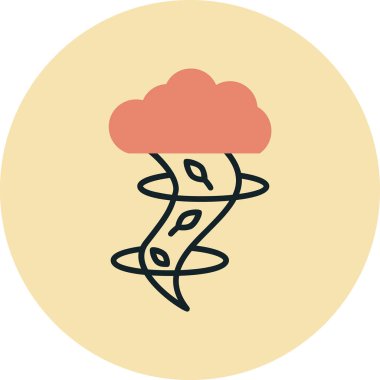 Tornado simgesi, vektör illüstrasyonu basit tasarım