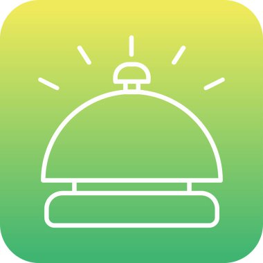 Desk Bell modern simgesinin vektör çizimi            