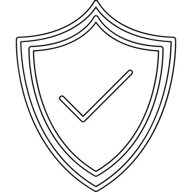 kalkan simgesi web basit illüstrasyon