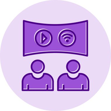 canlı yayın simgesi, vektör illüstrasyonu basit tasarım