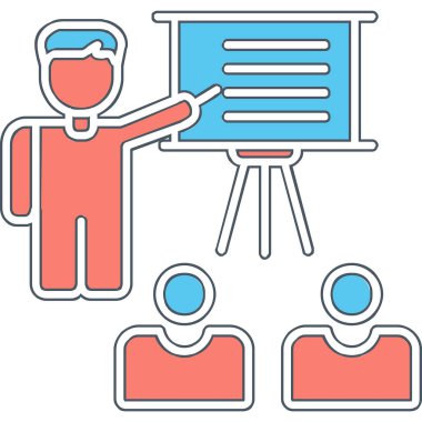 personel eğitim simgesi, vektör illüstrasyonu basit tasarım