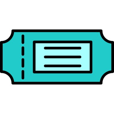 Bilet web simgesi, vektör çizim