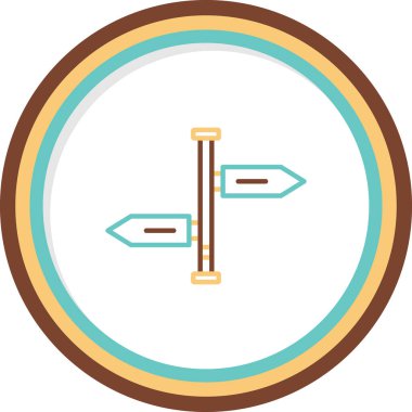 Yol İşaretinin vektör simgesi