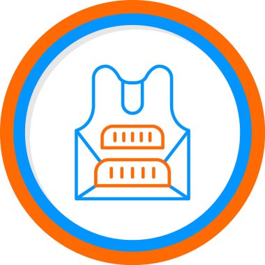 Zırh simgesi, vektör illüstrasyonu basit tasarım